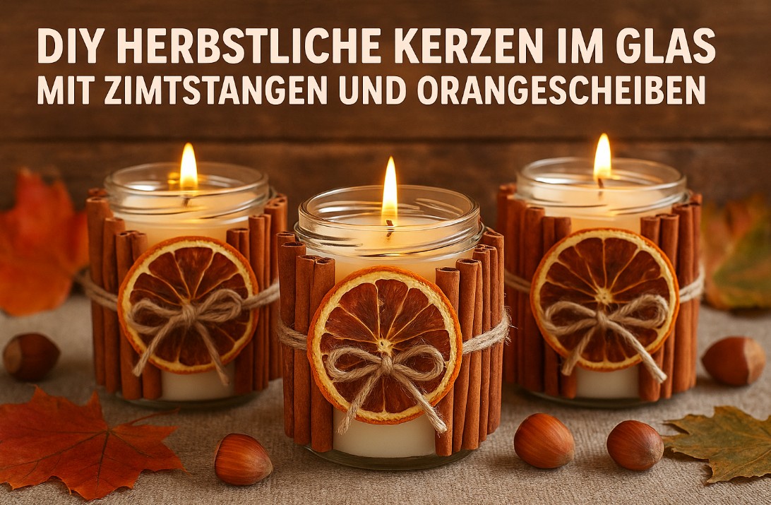 DIY-Anleitung: Herbstliche Kerzen im Glas